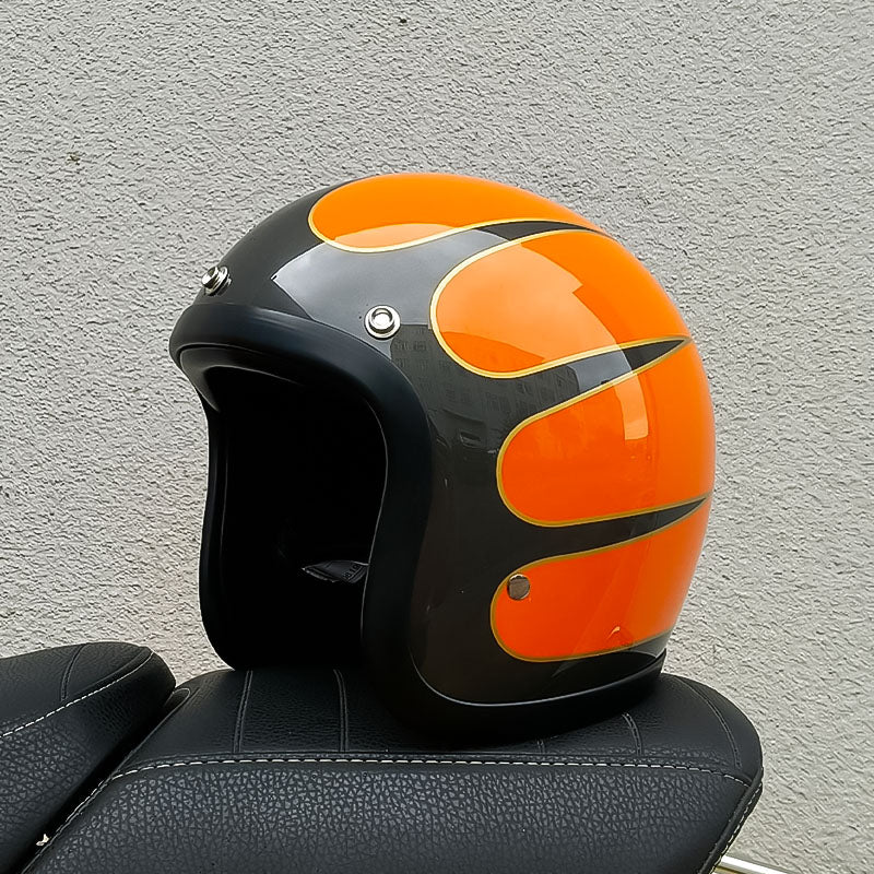 Classic Vintage Motorcycle Helmet DOT ECE Approved