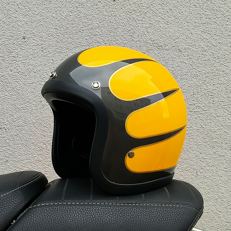 Classic Vintage Motorcycle Helmet DOT ECE Approved