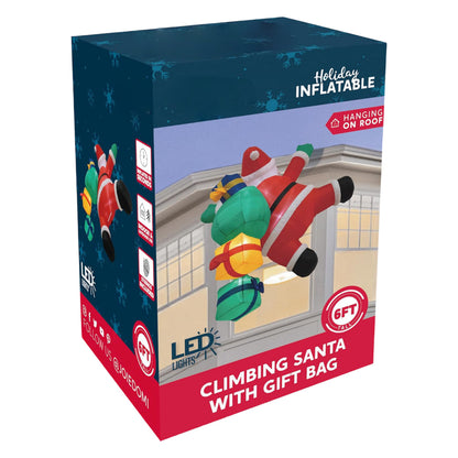 Fun Inflatable Santa Claus Outdoor Holiday Decor Lights
