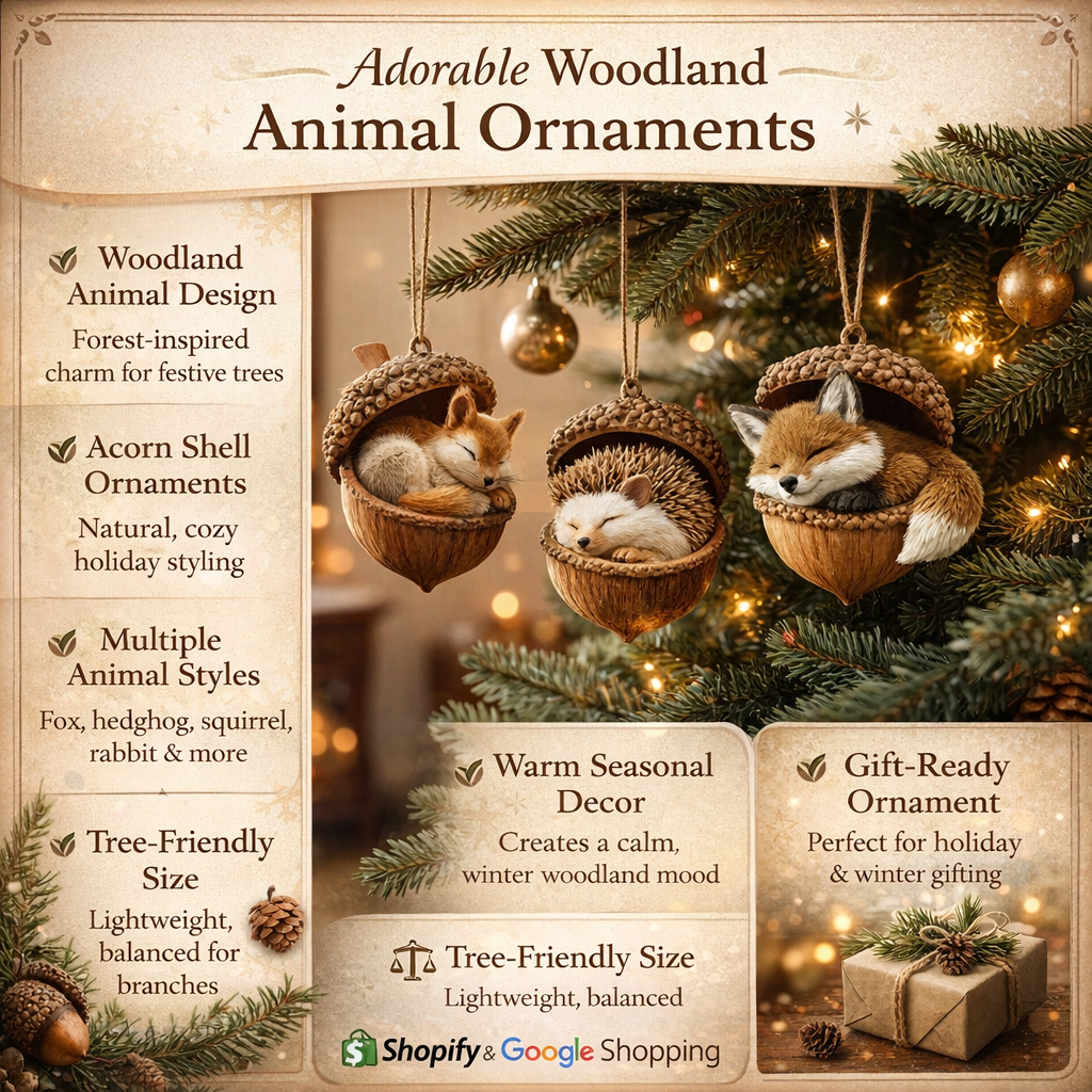 Winter Woodland Animal Ornament Tree Decoration