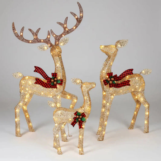 Colorful LED Reindeer Yard Decorations - Lusomart