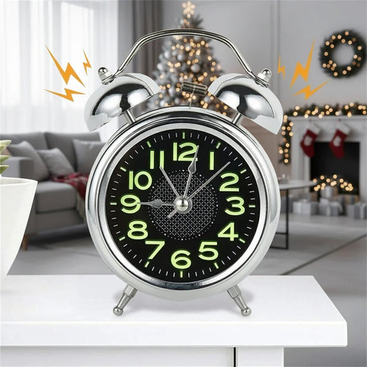 Loud Vintage Twin Bell Alarm Clock for Heavy Sleepers - Lusomart