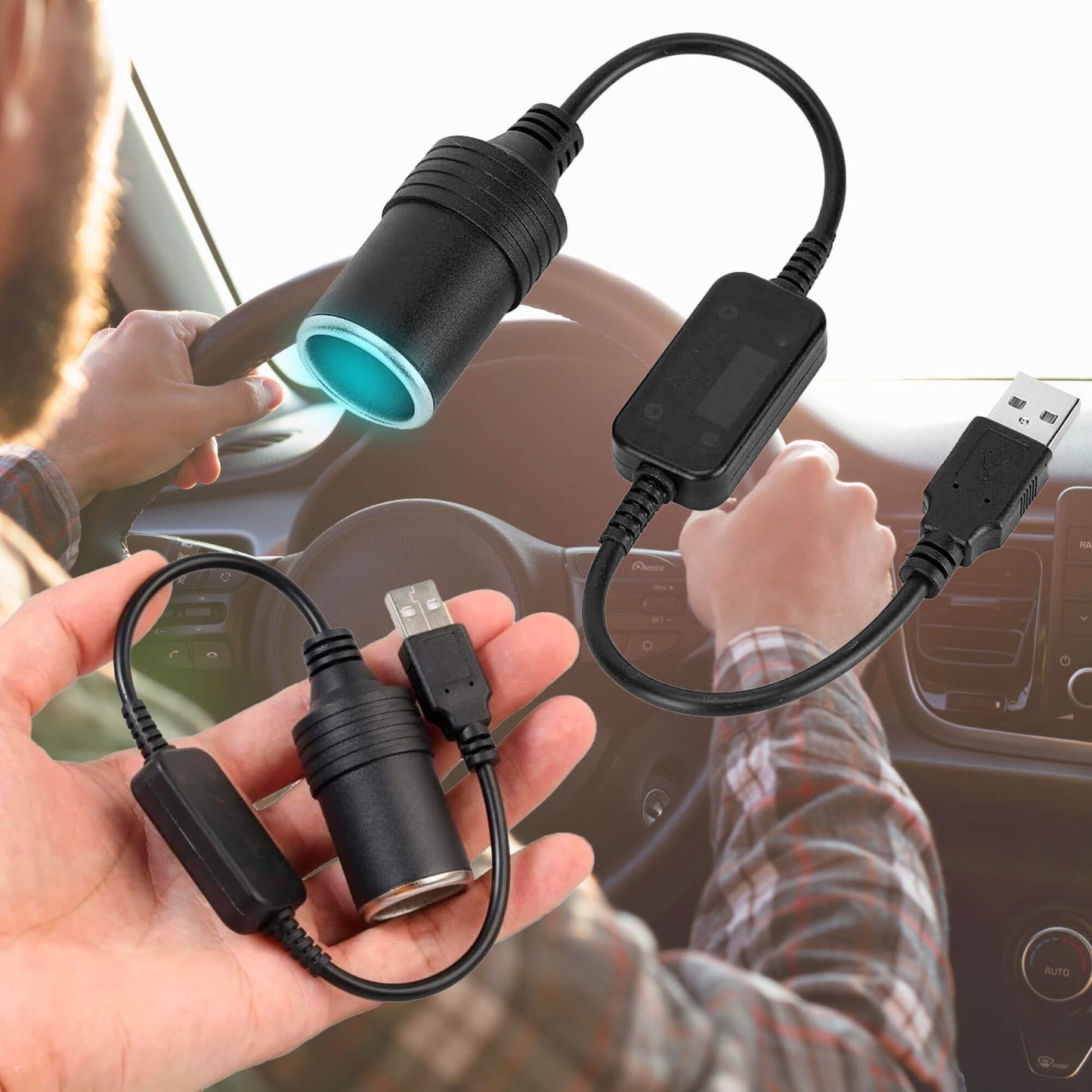 Car USB Charger 12V Power Adapter For Mobile Devices - Lusomart