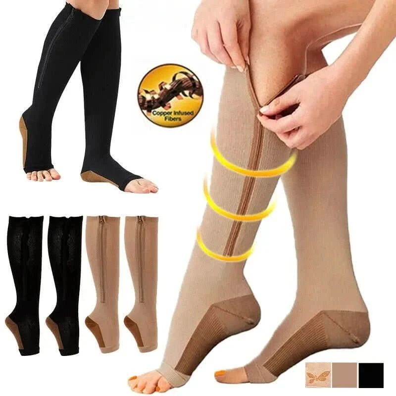 CirculaEase | Comfortable Therapeutic Compression Socks with Zipper 6