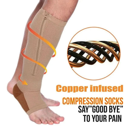 CirculaEase | Comfortable Therapeutic Compression Socks with Zipper 7