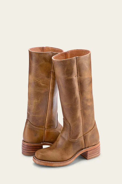 Stylish Ladies Ankle Boots with Low Heel Design - Lusomart