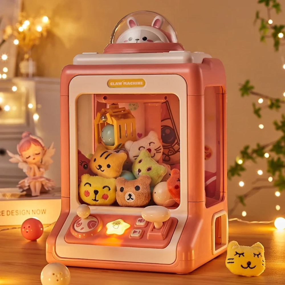 ClawJoy - Mini claw machine with remote control and light-up game cabinet 3