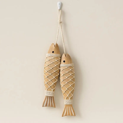 Beachy Driftwood Fish Wall Decor - Lusomart