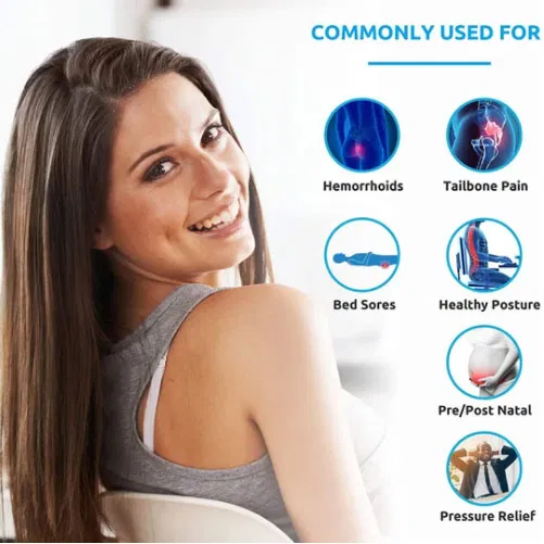 CoccyxWave | Premium Ergonomic Memory Foam Seat Cushion for Tailbone Relief 5