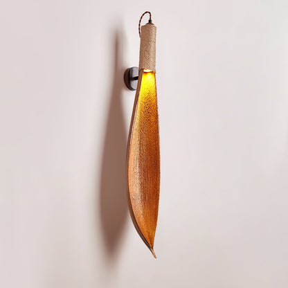 Earthly Brown Jute Wall Light - Lusomart