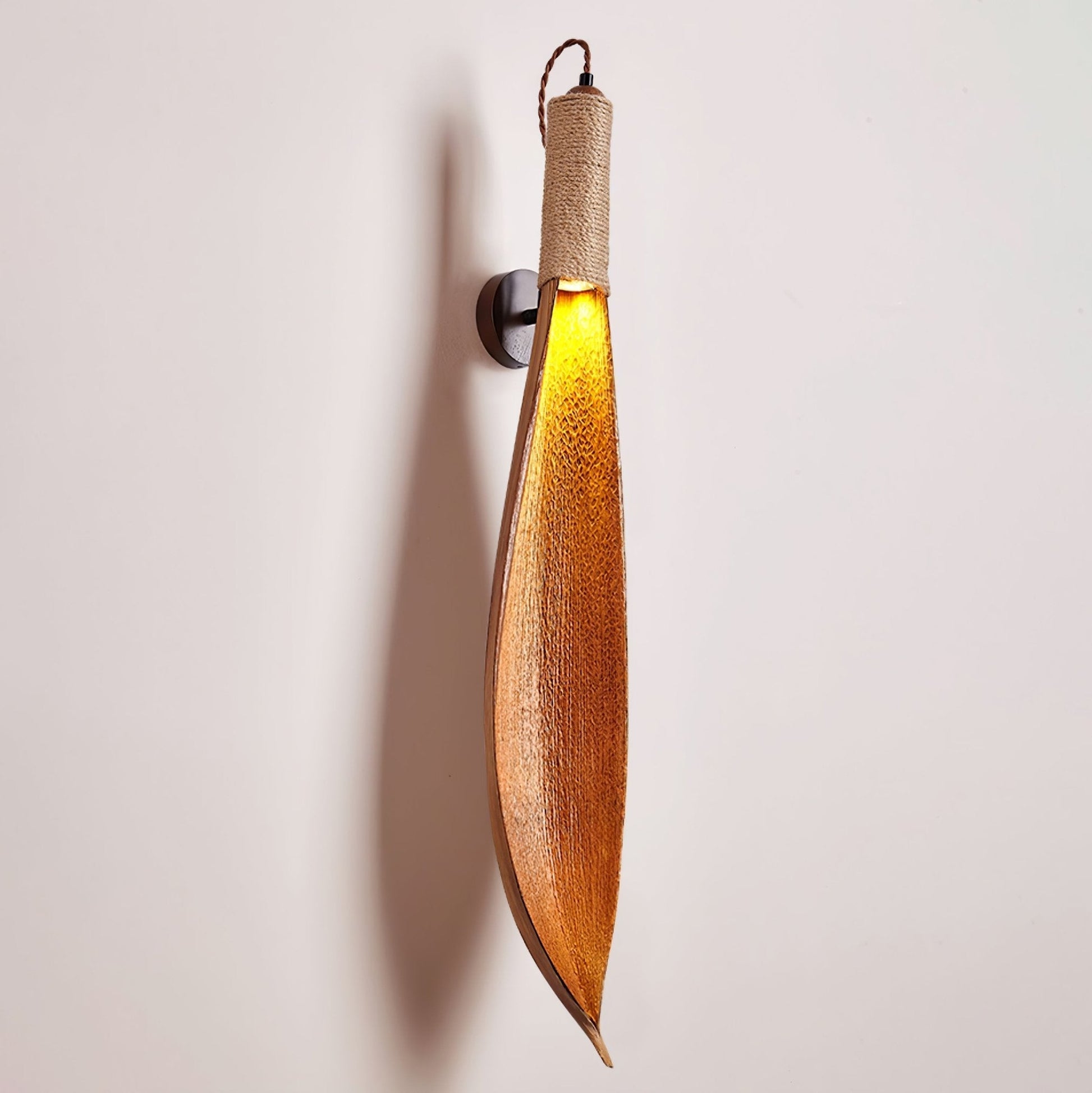 CocoaGlow | Rustic Natural Wall Lamp with Organic Jute Design 9