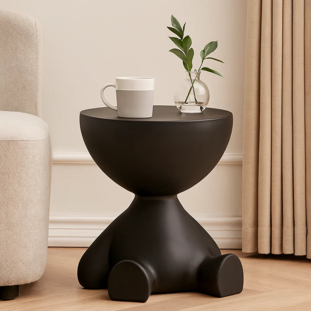 Small Round Wooden End Table Stool - Lusomart