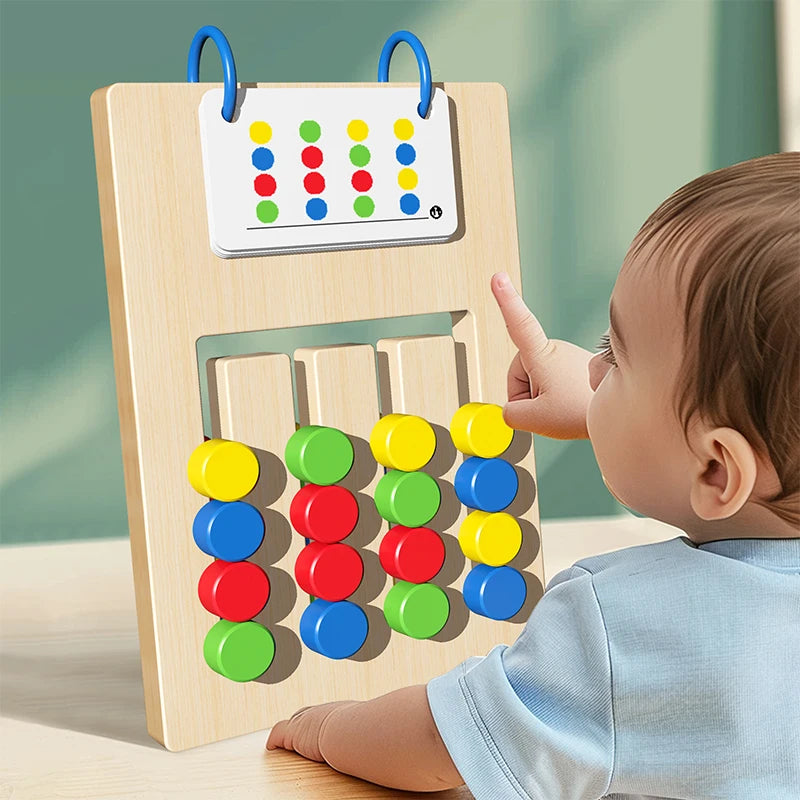 Cognitive Sorting Game for Kids – Wooden Game for Creativity and Logical Thinking, 22.2 x 14.8 cm