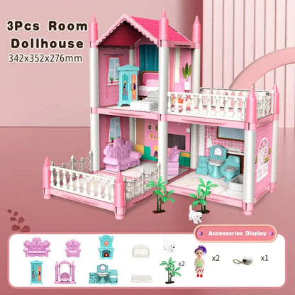 ColorCasa™ – DIY 3D Cartoon Dollhouse Kit – Creative Miniature House for Kids 12
