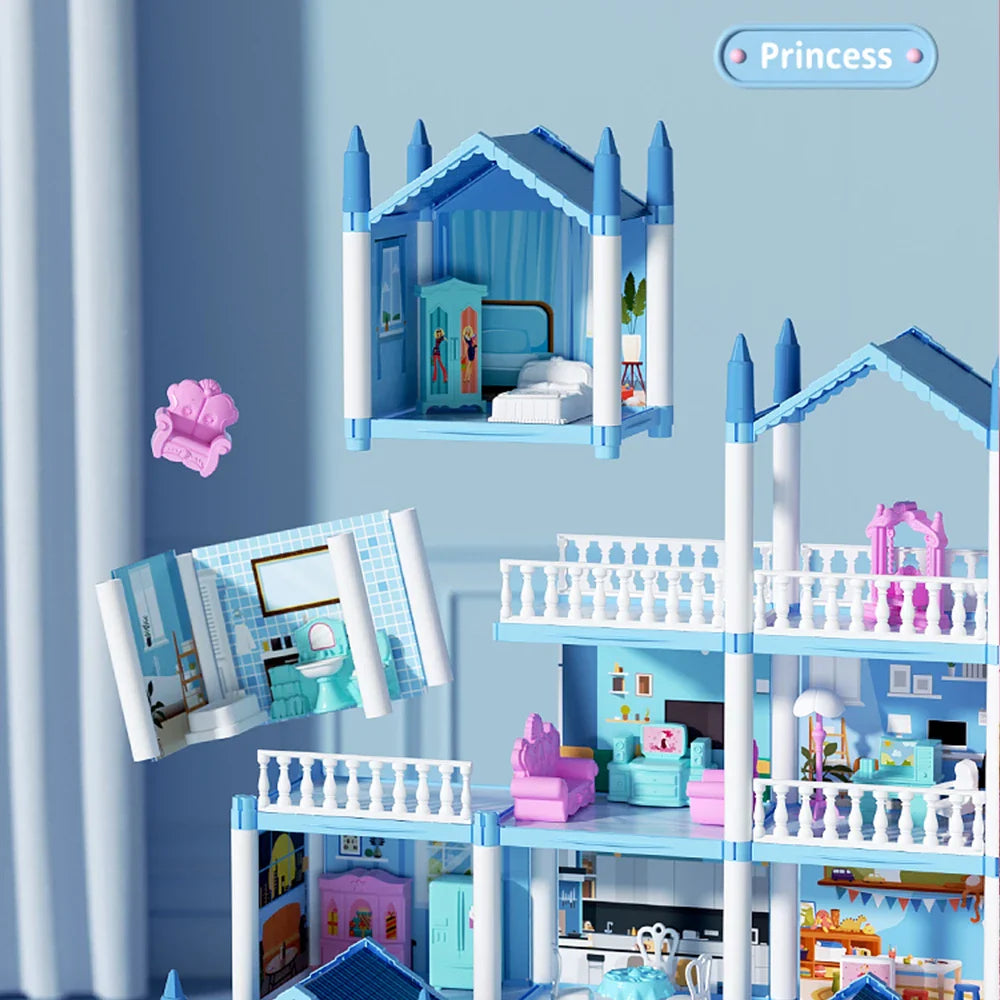 ColorCasa™ – DIY 3D Cartoon Dollhouse Kit – Creative Miniature House for Kids 7