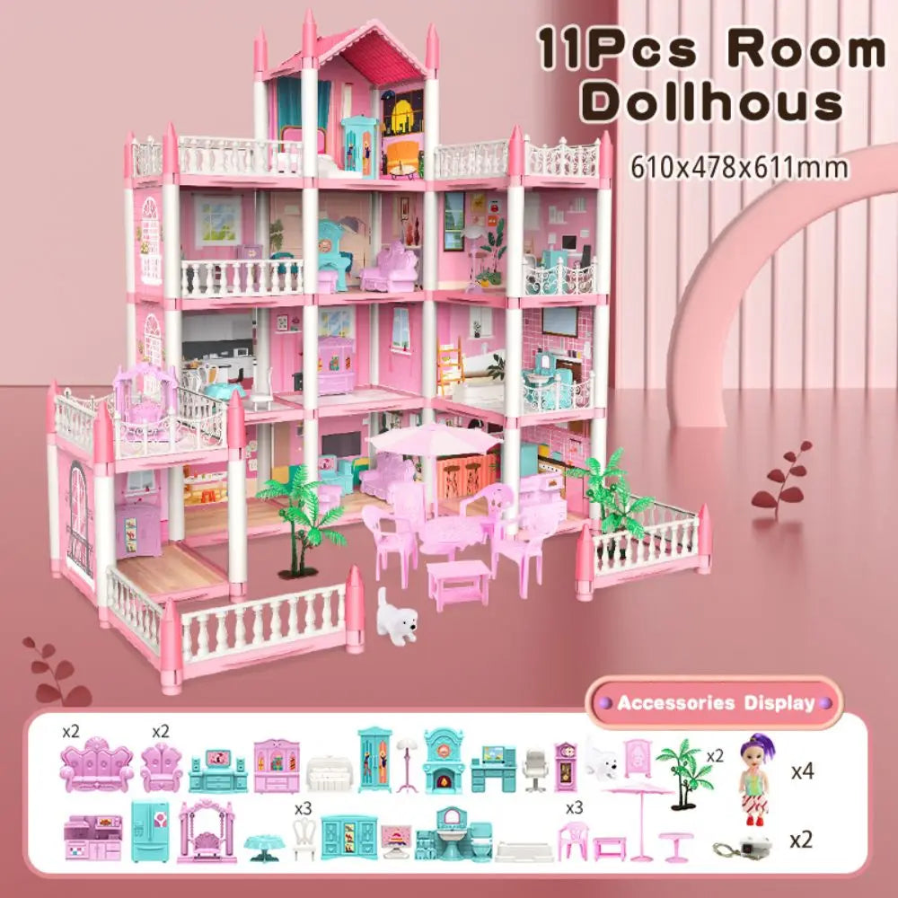 ColorCasa™ – DIY 3D Cartoon Dollhouse Kit – Creative Miniature House for Kids 8
