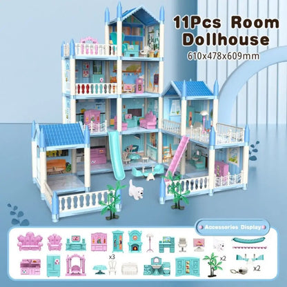 ColorCasa™ – DIY 3D Cartoon Dollhouse Kit – Creative Miniature House for Kids 9