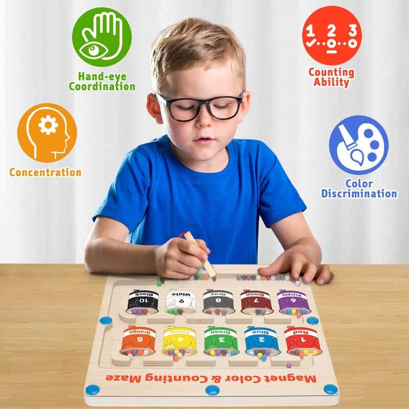 Colorful Magnetic Counting Puzzle - MagniTally 7