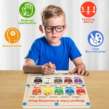 Colorful Magnetic Counting Puzzle - MagniTally 7