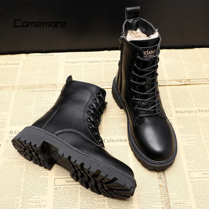 Classic Black Snow Boots - Lusomart