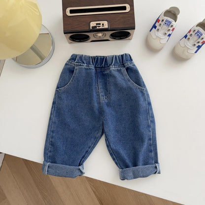 Comfortable Fit Kids Jeans - Elastic Waist Casual Trousers - Lusomart