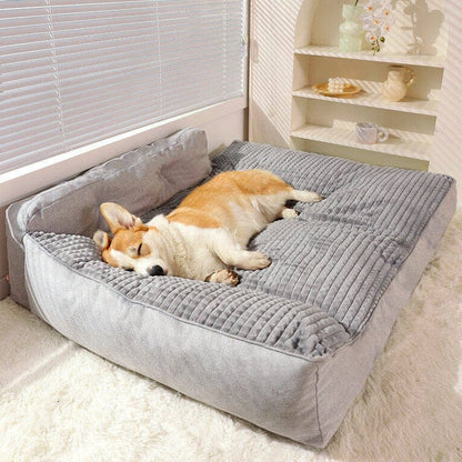 Plush Orthopedic Dog Bed with Non Slip Bottom - Lusomart