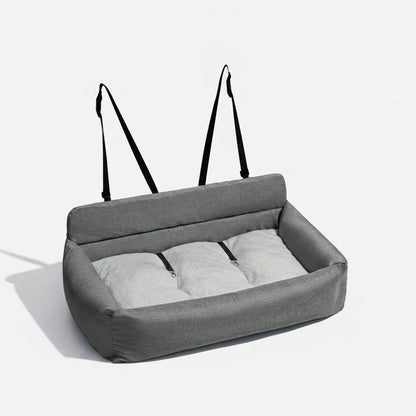 ComfortPaws | Durable Large Washable Dog Car Bed with Secure Straps 11