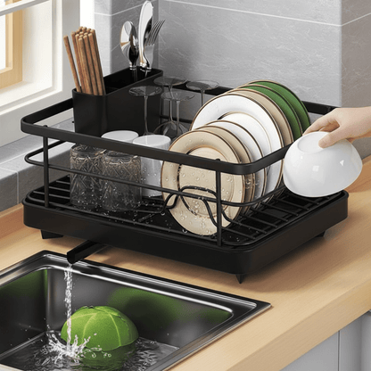 Space Saving Stainless Steel Dish Drain Rack