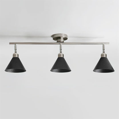 Conistra | Modern Adjustable Flush Mount Ceiling Light with Natural Wood Finish 9