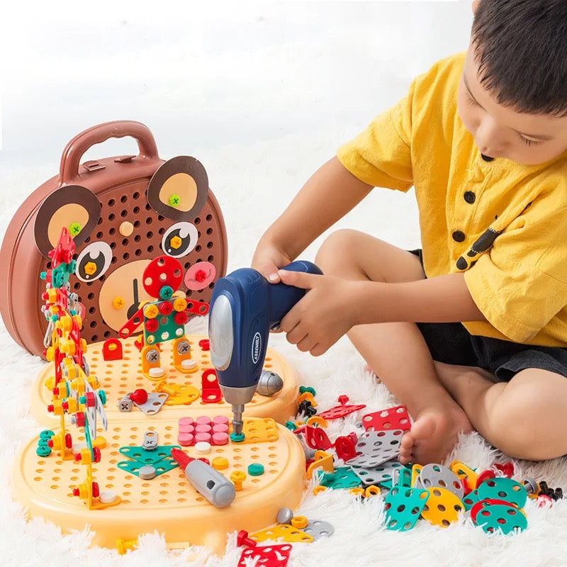 Construction Toy Set with Electric Drill Case 2