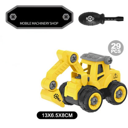 Construction trucks - technology and imagination with construction vehicles - DIY construction vehicle 14