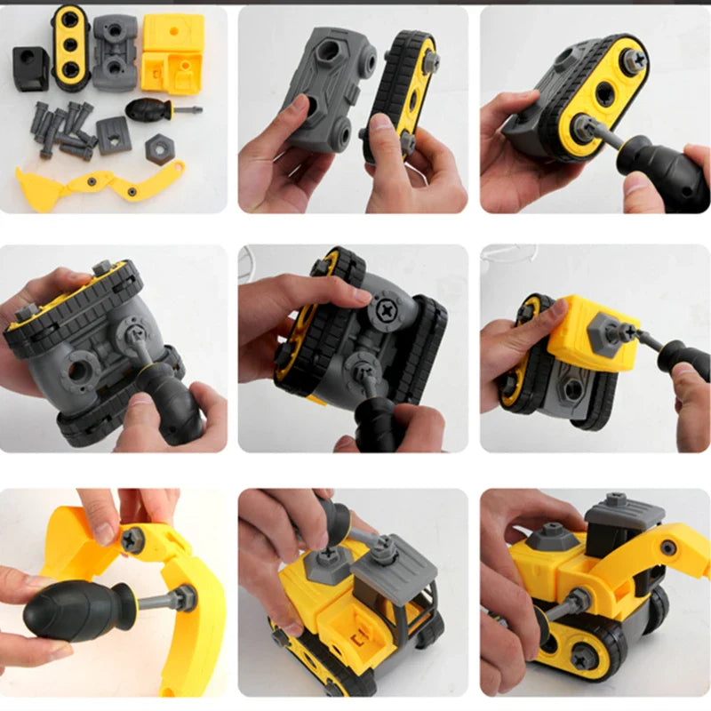 Construction trucks - technology and imagination with construction vehicles - DIY construction vehicle 2