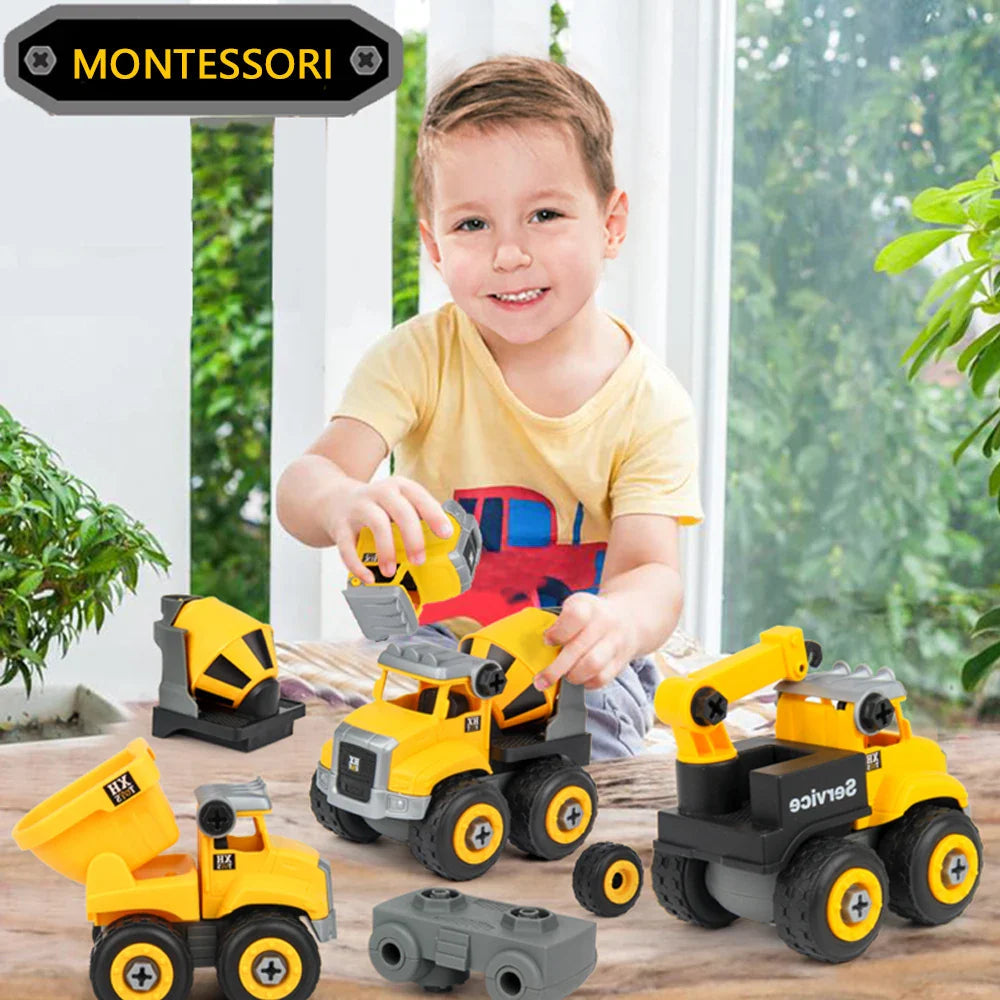 Construction trucks - technology and imagination with construction vehicles - DIY construction vehicle 5