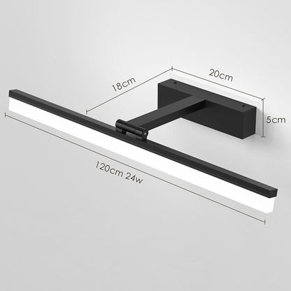 Contemporary Black Simple LED Mirror Bathroom Wall Lighting 5