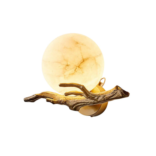 Luxurious Copper and Marble Wall Lamp - Lusomart
