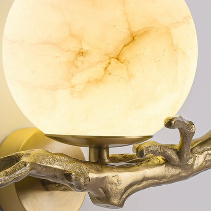 CopperGlow | Elegant Modern Copper and Marble Wall Sconce Light 3