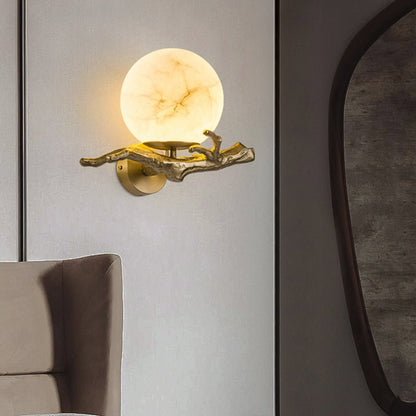 CopperGlow | Elegant Modern Copper and Marble Wall Sconce Light 6