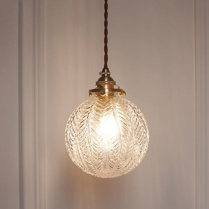 Classic Etched Glass Pendant Lamp