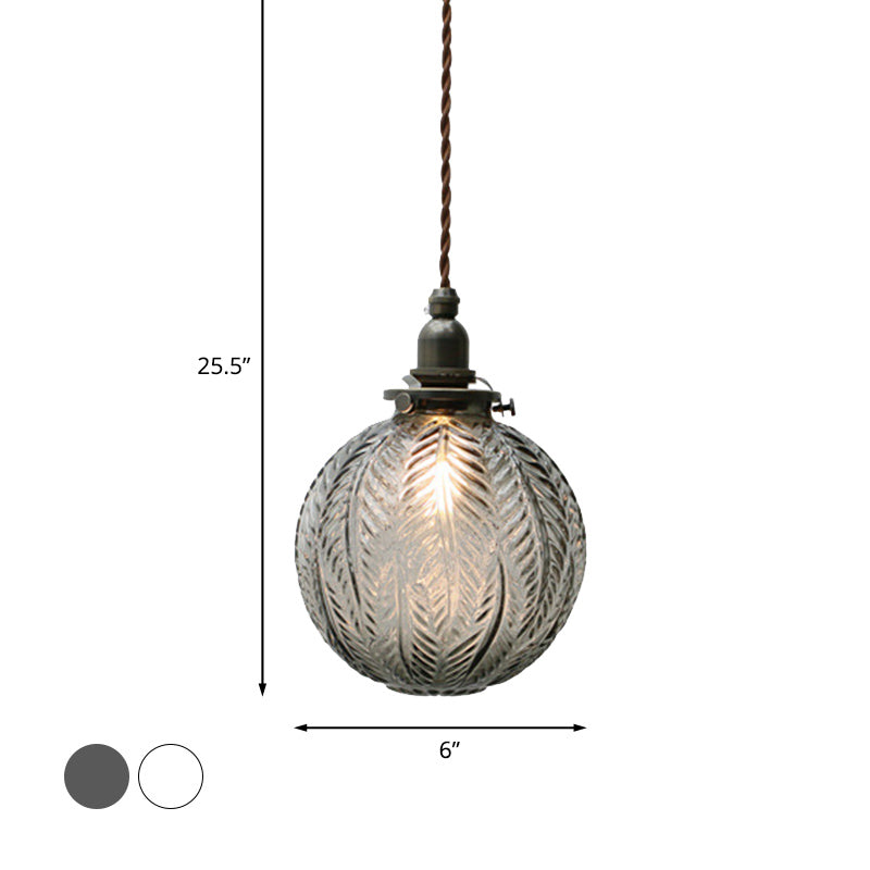 Classic Etched Glass Pendant Lamp