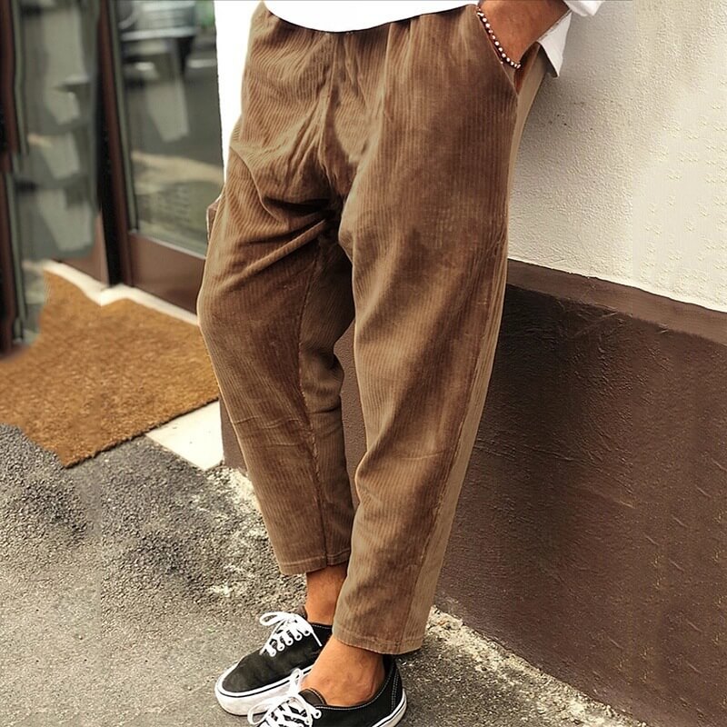 Comfortable Retro Straight Leg Mens Pants - Lusomart
