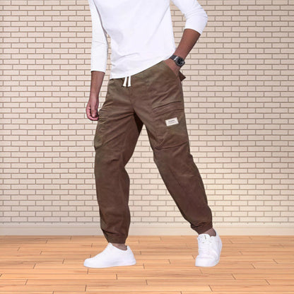 Comfortable Fit Men's Corduroy Pants with Pockets - Lusomart