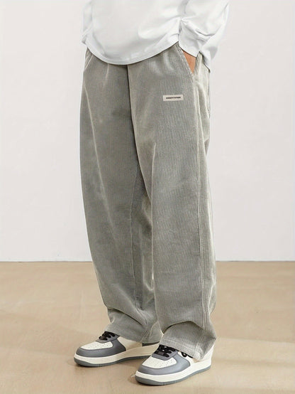 Corduroy Comfort | Relaxed Wide Leg Men's Trousers 1