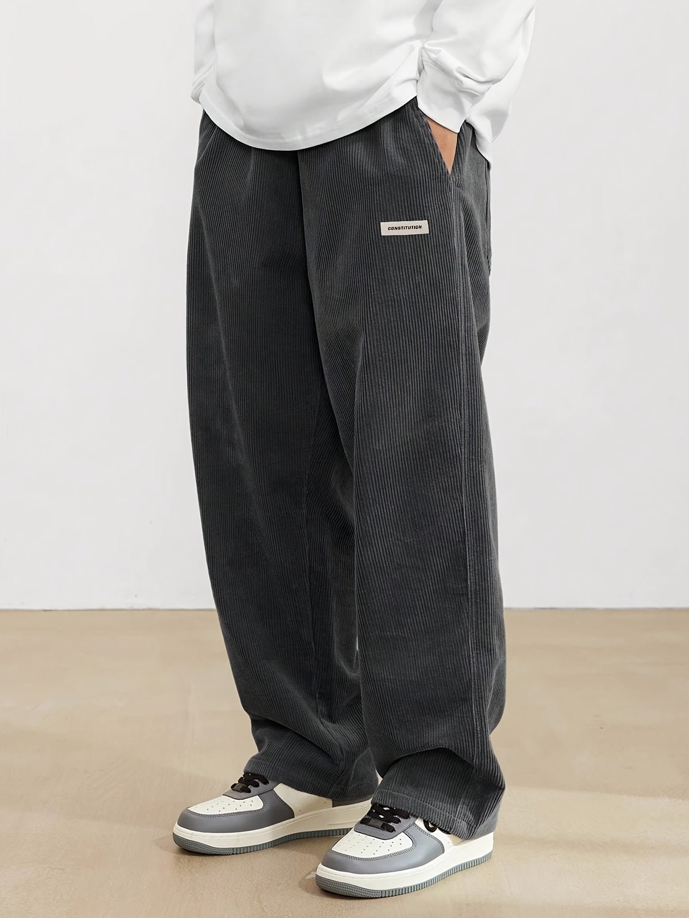 Corduroy Comfort | Relaxed Wide Leg Men's Trousers 2