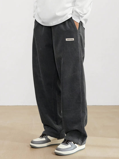 Corduroy Comfort | Relaxed Wide Leg Men's Trousers 2