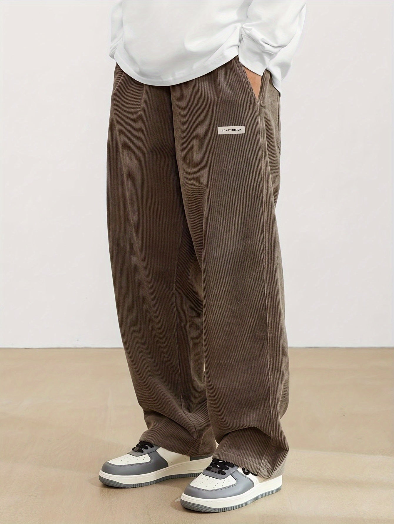 Corduroy Comfort | Relaxed Wide Leg Men's Trousers 3
