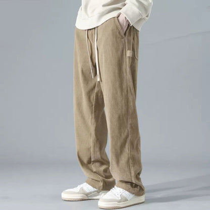 Corduroy Comfort | Relaxed Wide Leg Men's Trousers 4