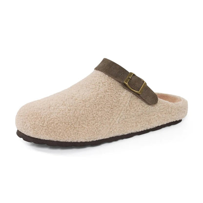 CorkComfort | Cozy Adjustable Fur Women's Slippers with Cork Sole 9