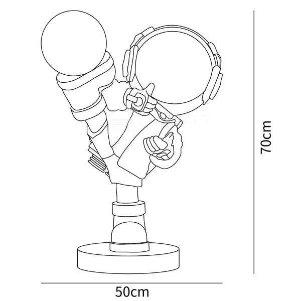 CosmicGlow | Playful Modern Astronaut Floor Lamp with Adjustable Lighting 3