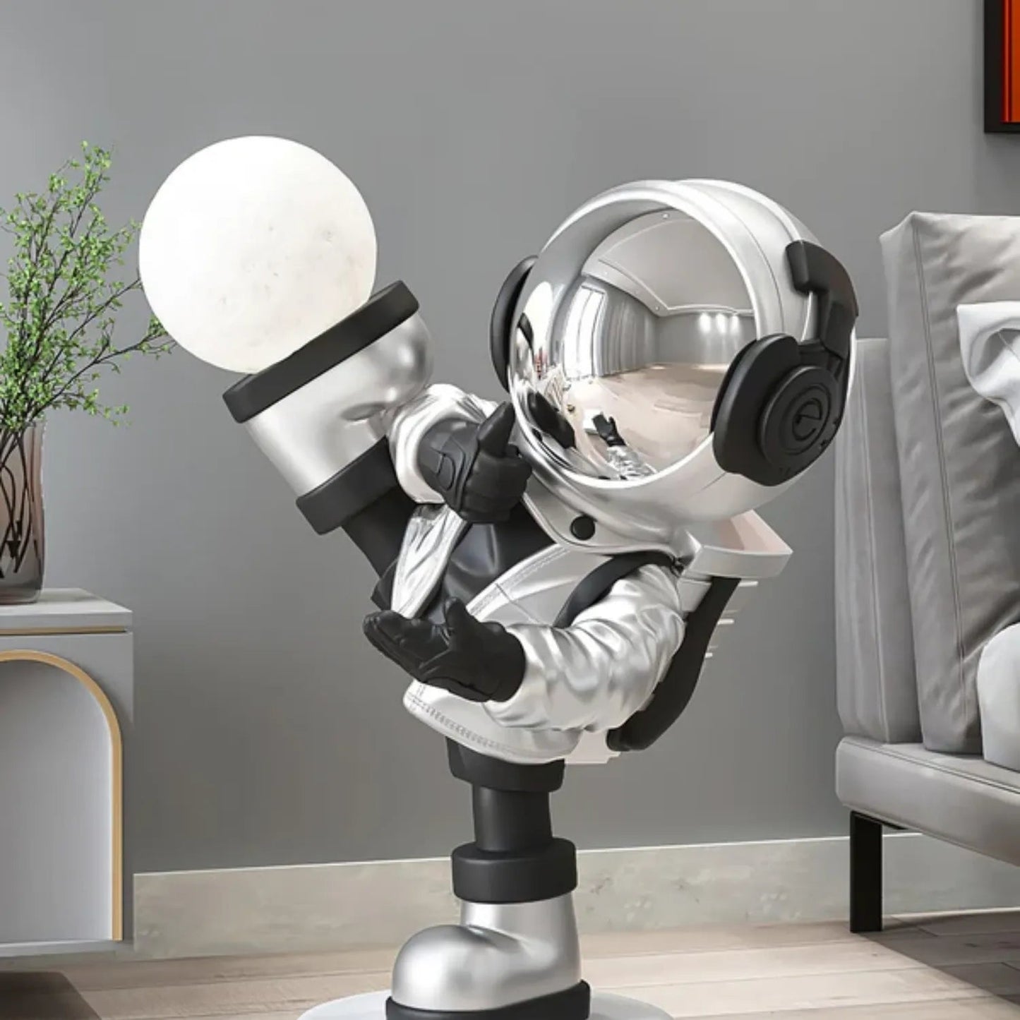 CosmicGlow | Playful Modern Astronaut Floor Lamp with Adjustable Lighting 7