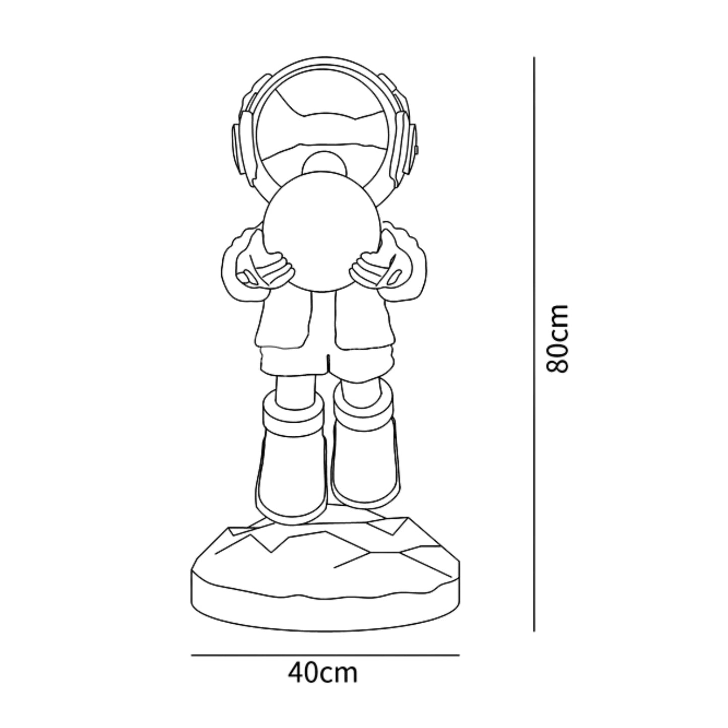 CosmicGlow | Playful Modern Astronaut Standing Floor Lamp with LED Light 4